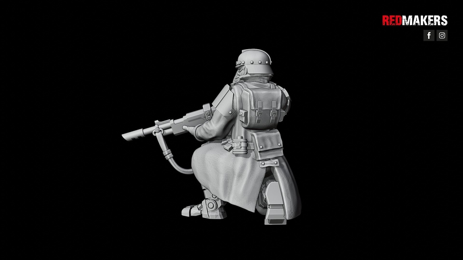 Death squad of the Imperial force Bionic legs 3D print model_31