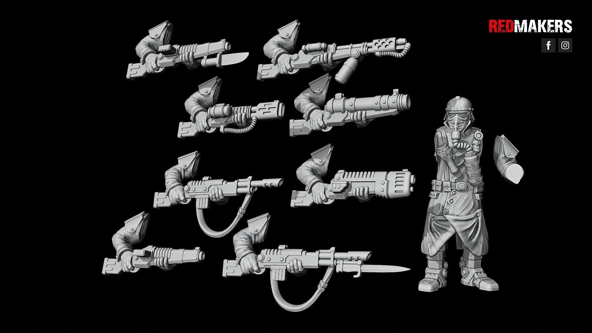 Death squad of the Imperial force Bionic legs 3D print model_26