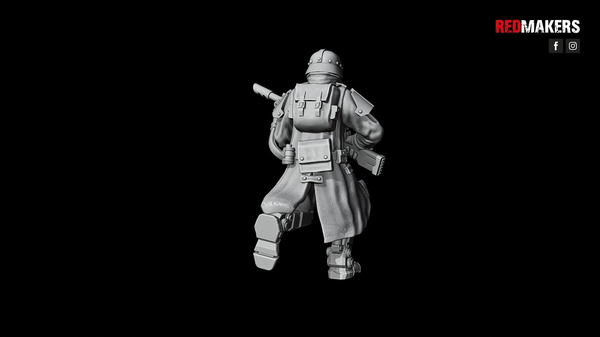 Death squad of the Imperial force Bionic legs 3D print model_40