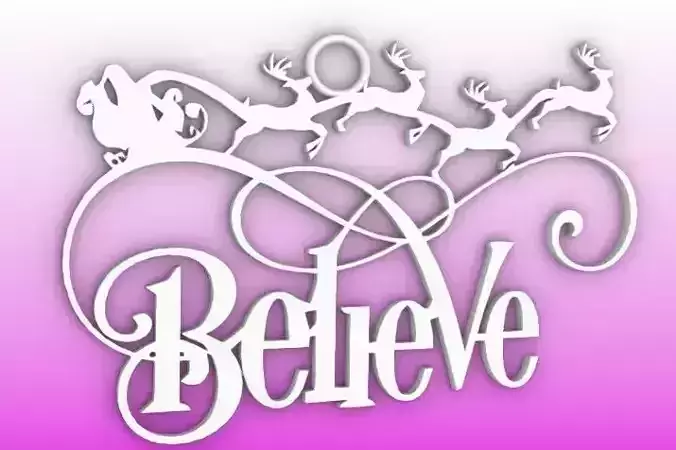 Believe in Christmas Ornament