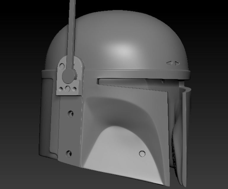 Jango Fett Death Watch Style Mandalorian Helmet smooth Boba 3D model 3D ...