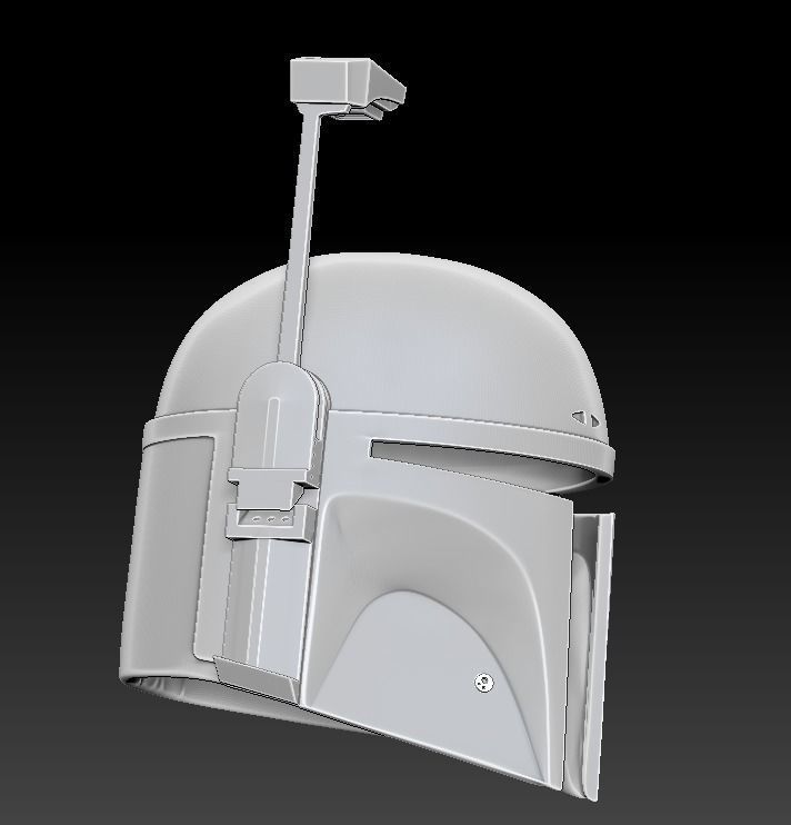 Jango Fett Death Watch Style Mandalorian Helmet smooth Boba 3D model 3D ...