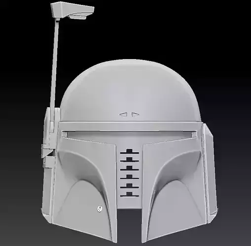 Jango Fett Death Watch Style Mandalorian Helmet smooth Boba 3D print model