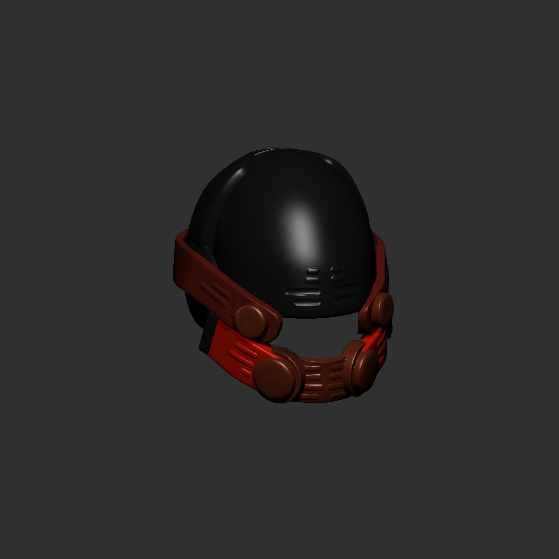 helmet high poly sculpt 3d printable  3D model_4