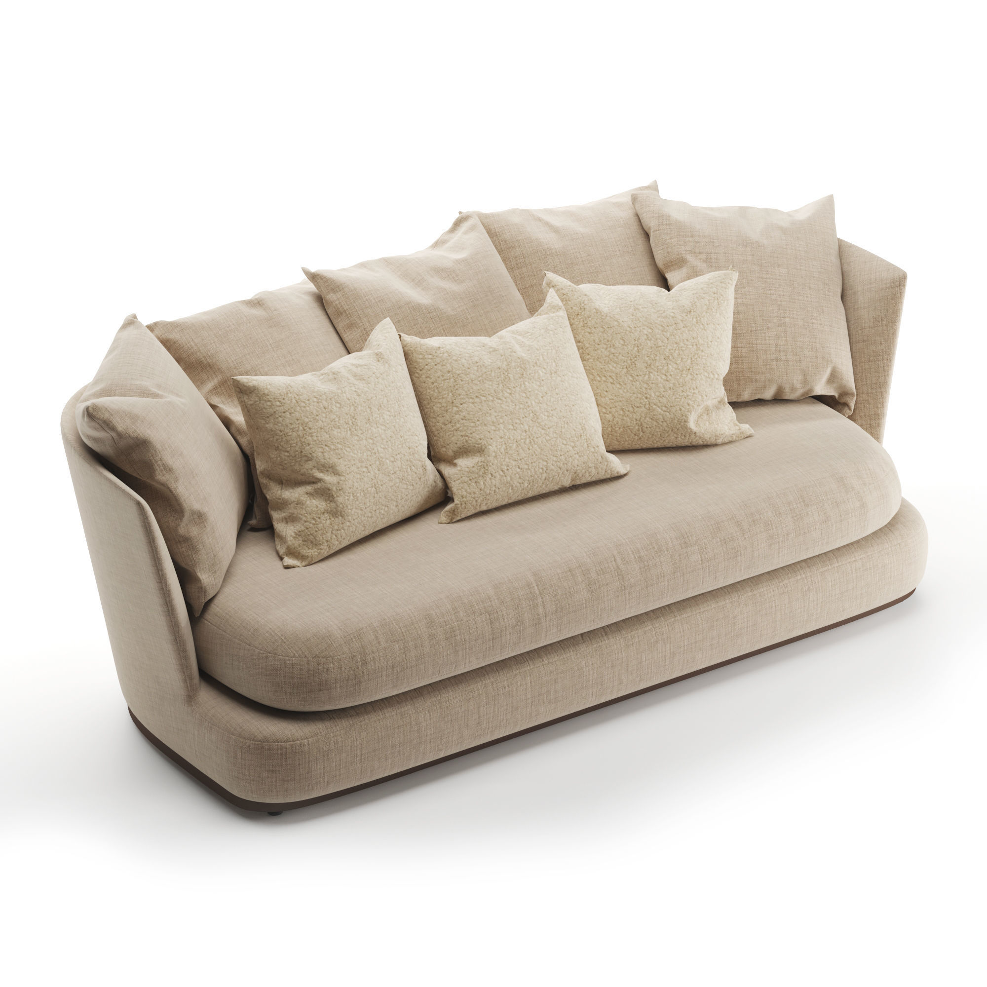 Apollo two sofas with cushions and pillows 3D model_1