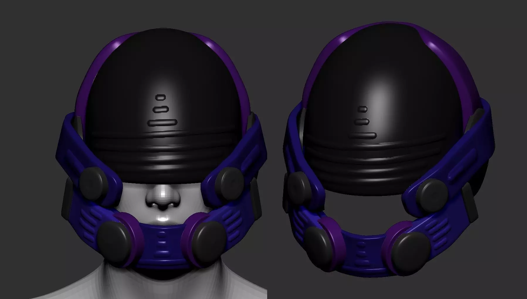 helmet high poly sculpt 3d printable 3D model