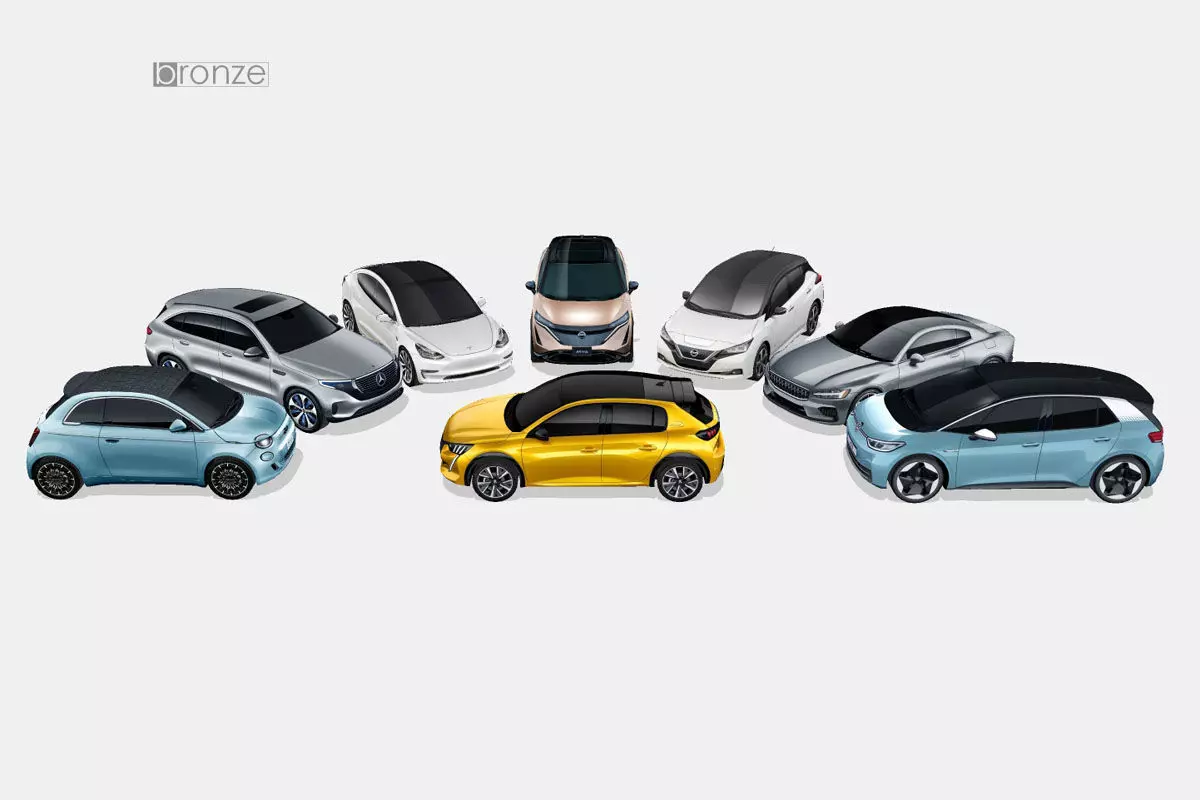 All electric 8 car colection 3D Model Collection_0