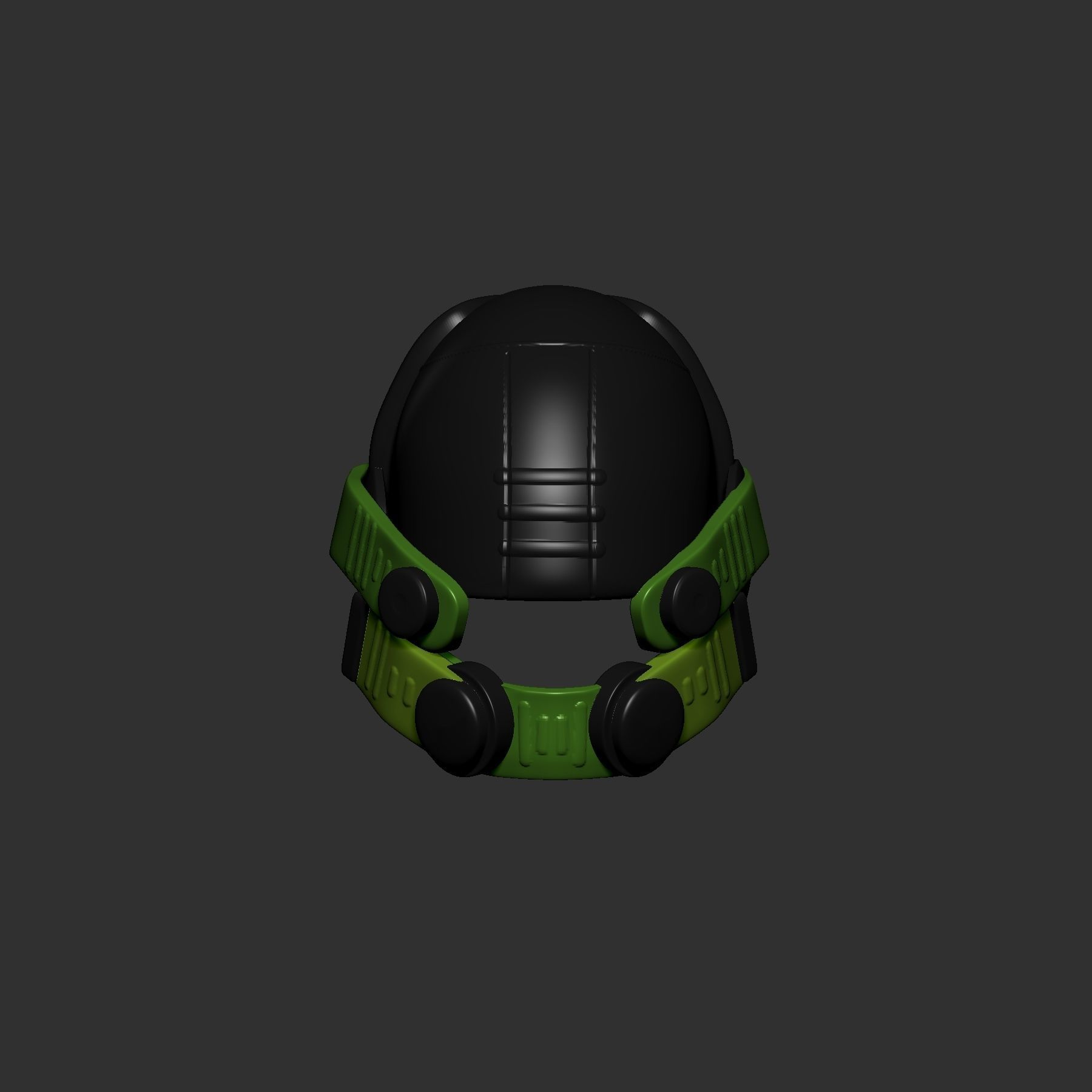 helmet high poly sculpt 3d printable  3D model_2