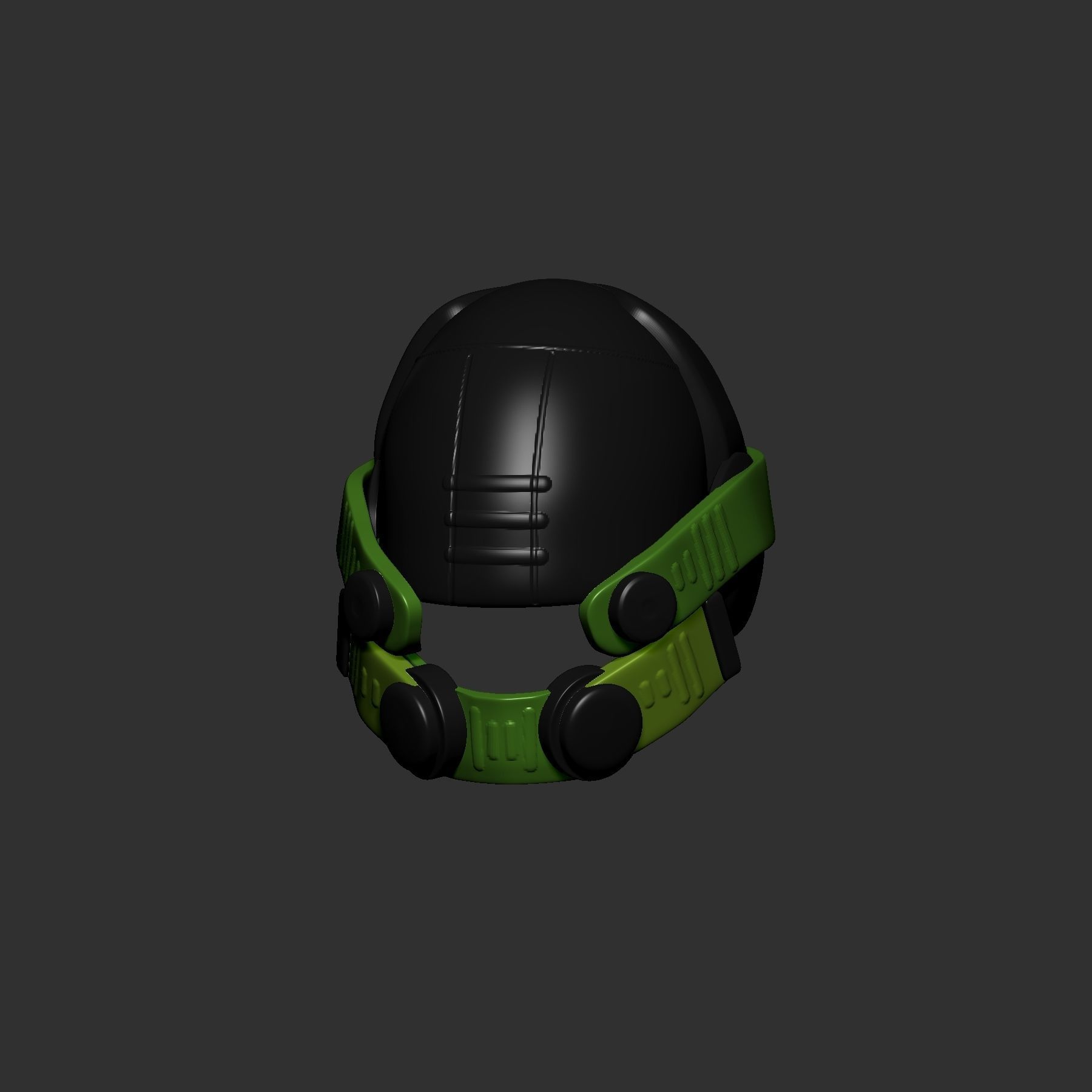 helmet high poly sculpt 3d printable  3D model_3