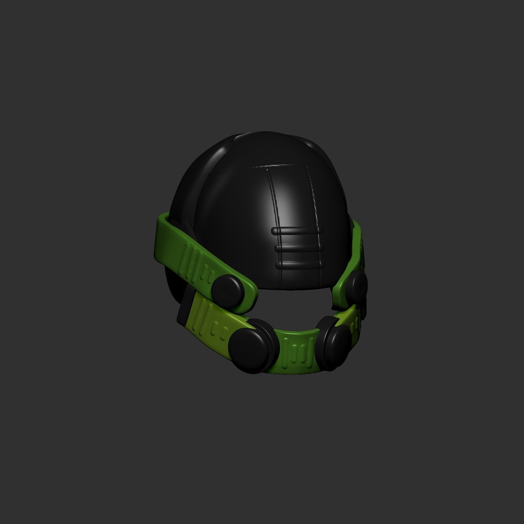 helmet high poly sculpt 3d printable  3D model_4