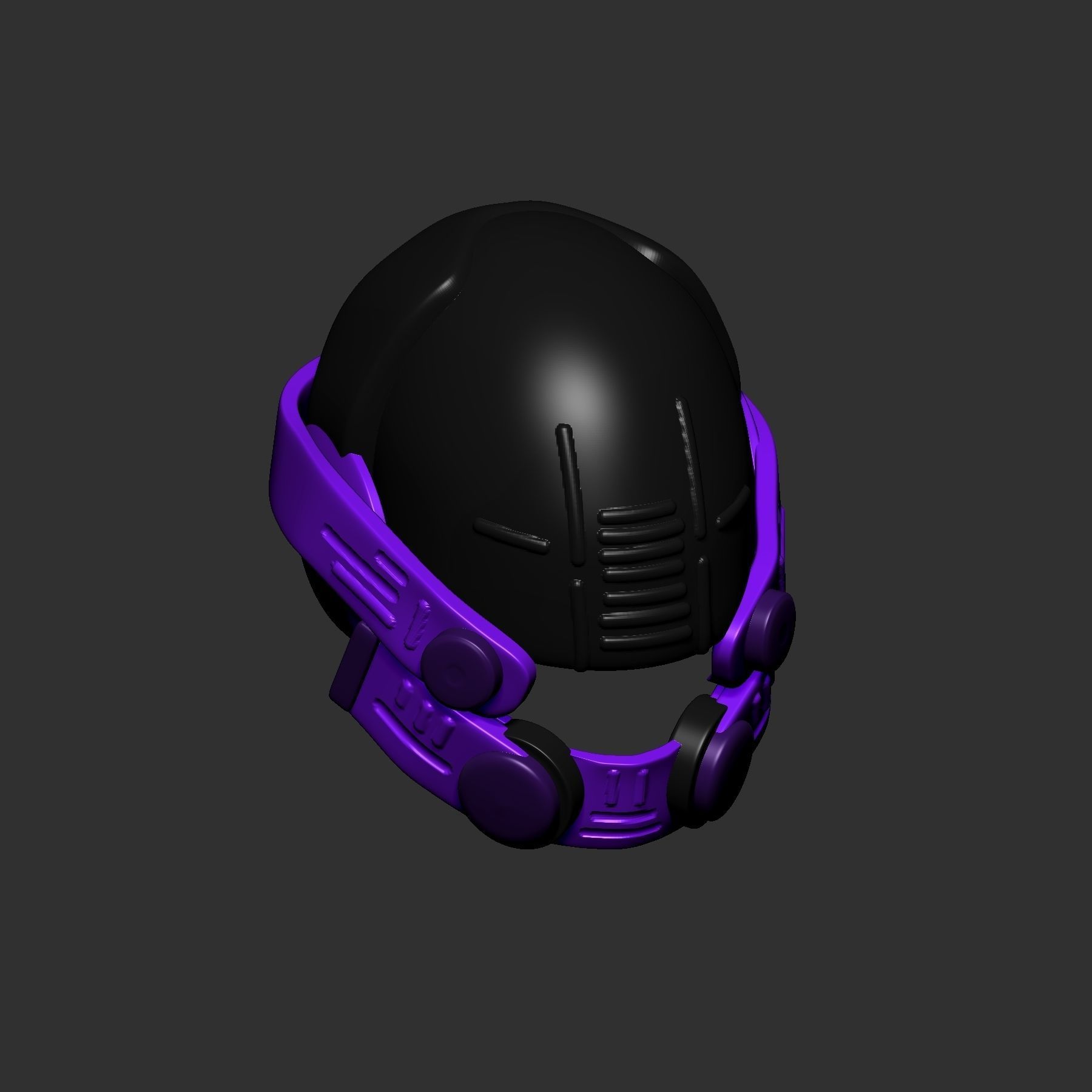 helmet high poly sculpt 3d printable 3D model_4