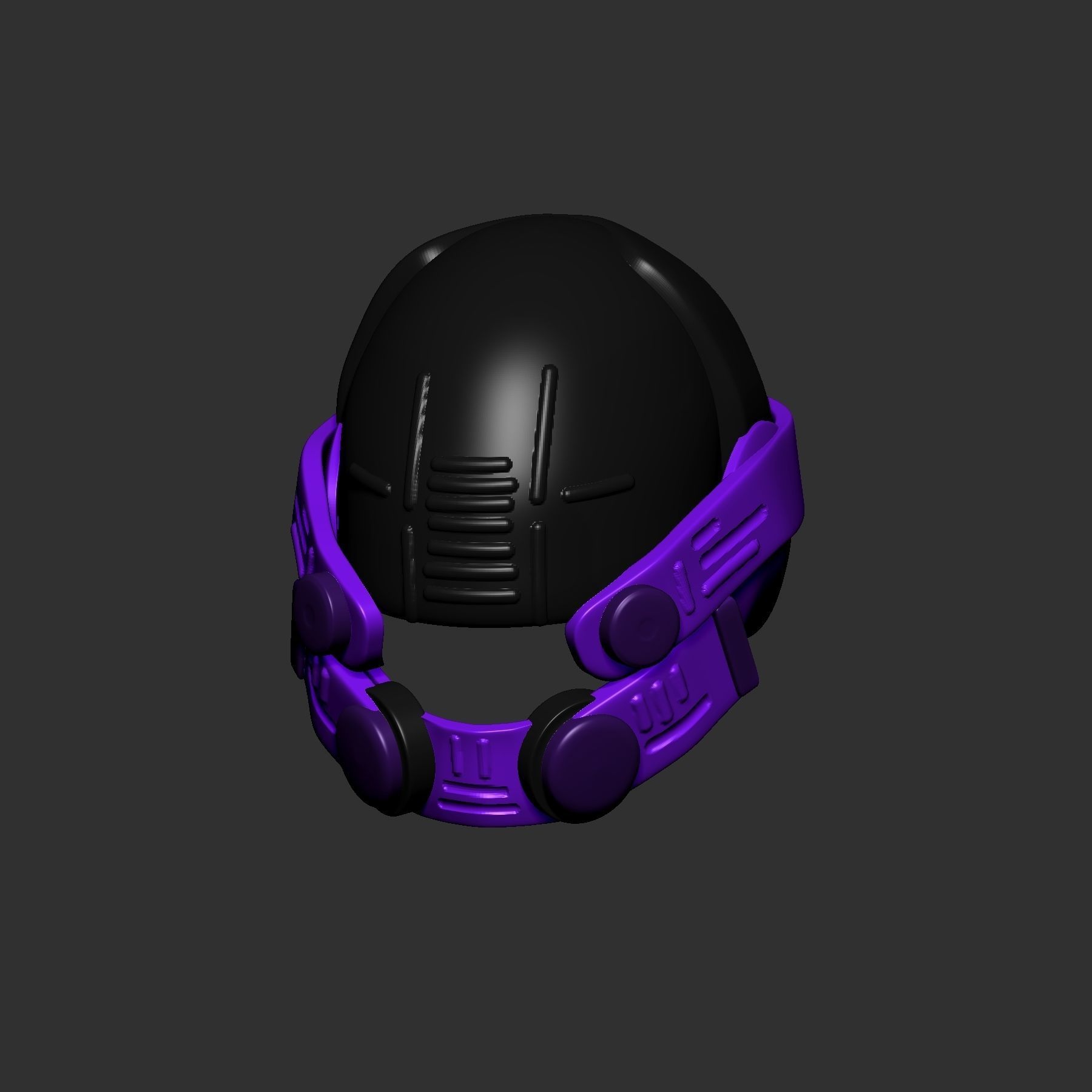 helmet high poly sculpt 3d printable 3D model_2