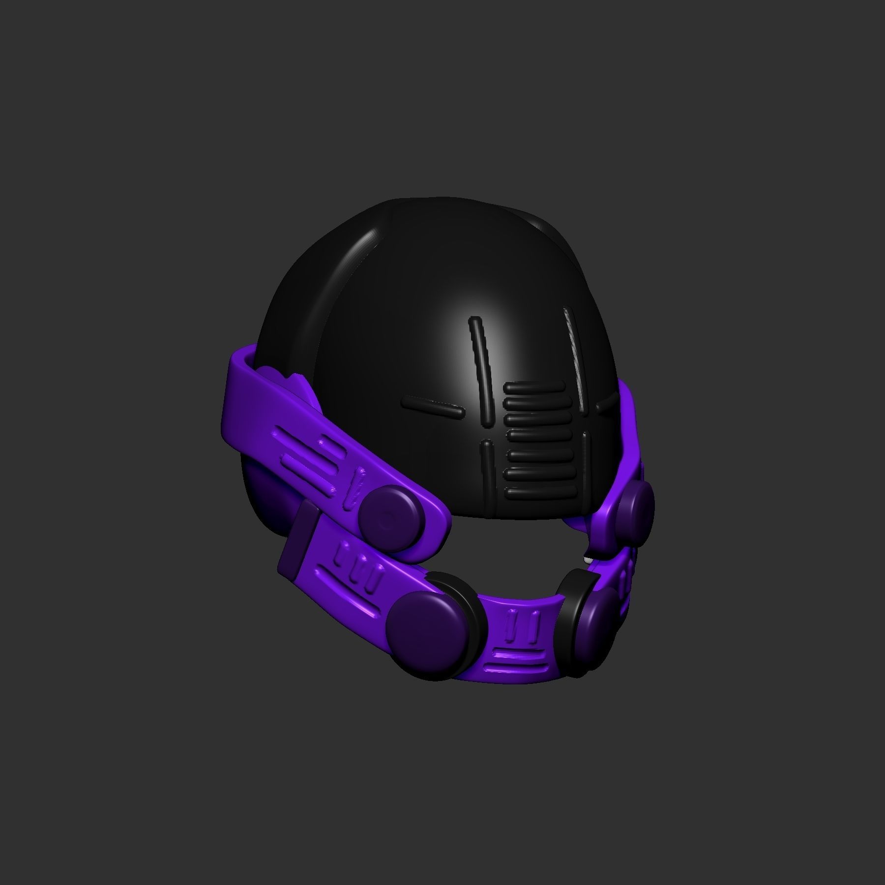 helmet high poly sculpt 3d printable 3D model_3
