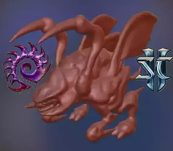 Zergling Zerg Starcraft Uncolored Free 3D model