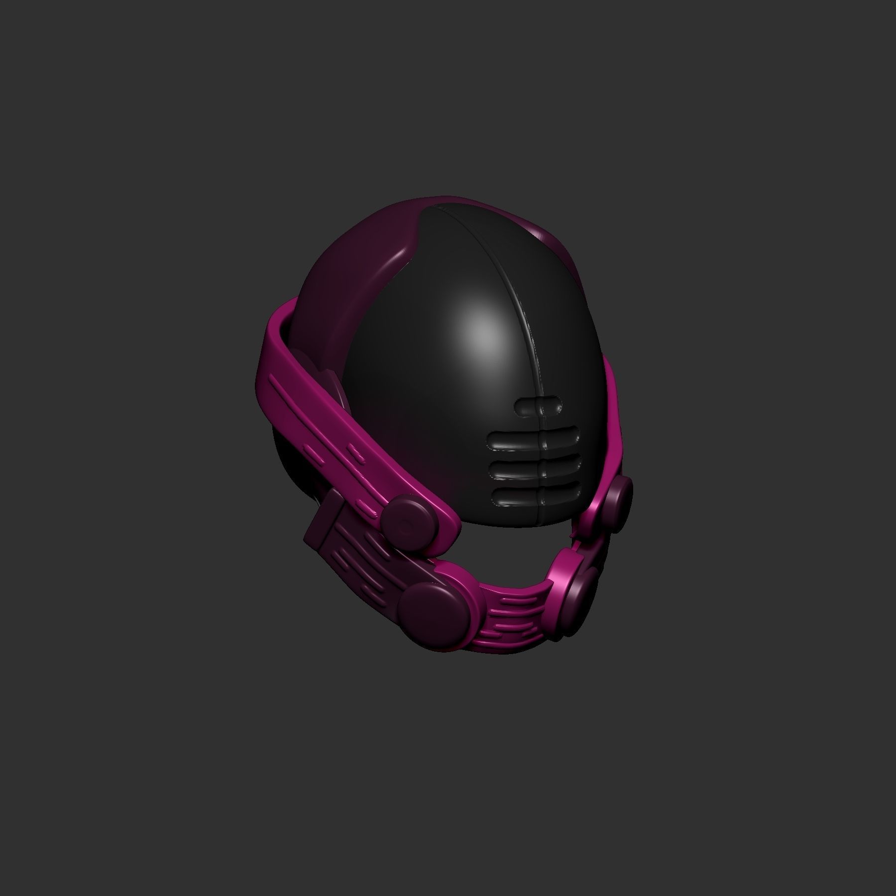 helmet high poly sculpt 3d printable  3D model_4
