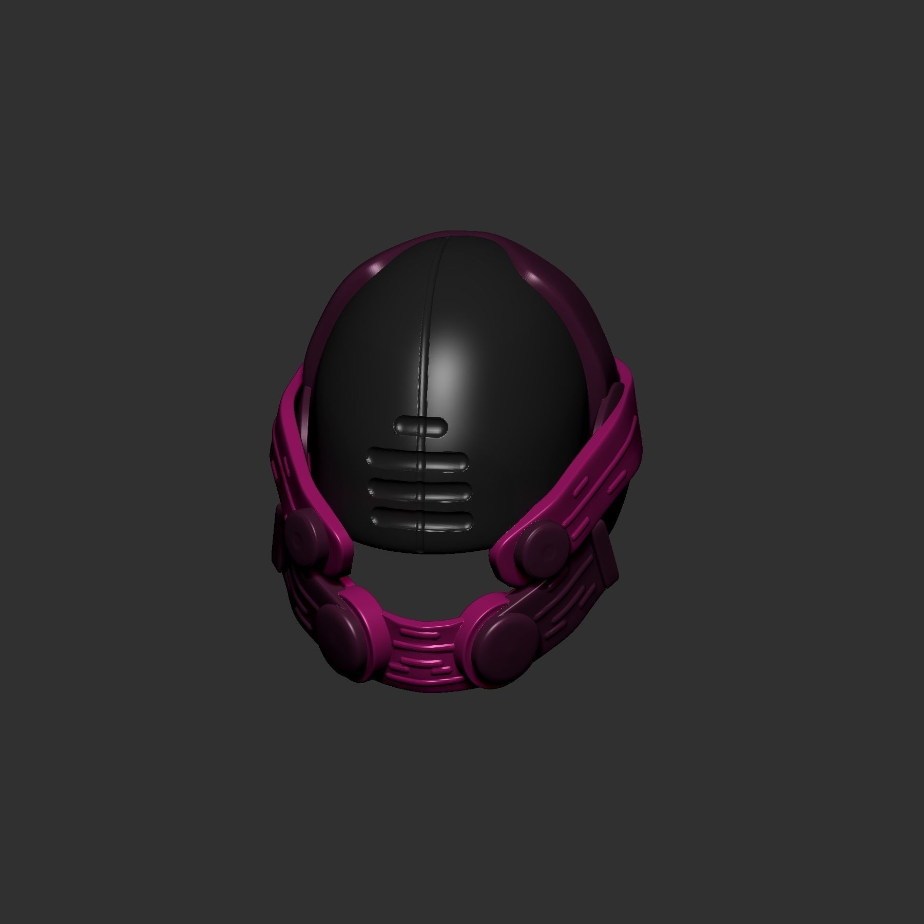 helmet high poly sculpt 3d printable  3D model_3