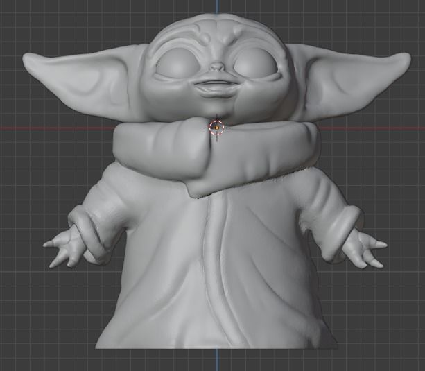 Baby Yoda 3D model_2