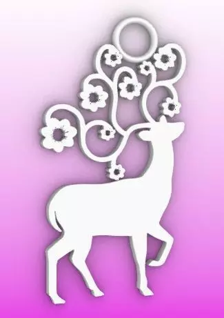 Ciervo Navidad Ornamento 3D print model_0