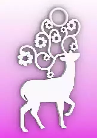 Ciervo Navidad Ornamento 3D print model