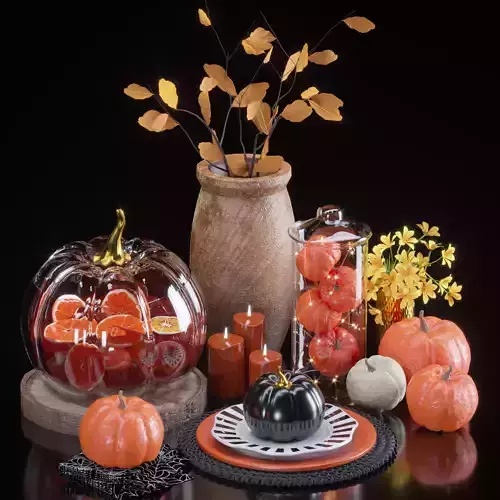 decorative set08-pupmkin decor 3D model