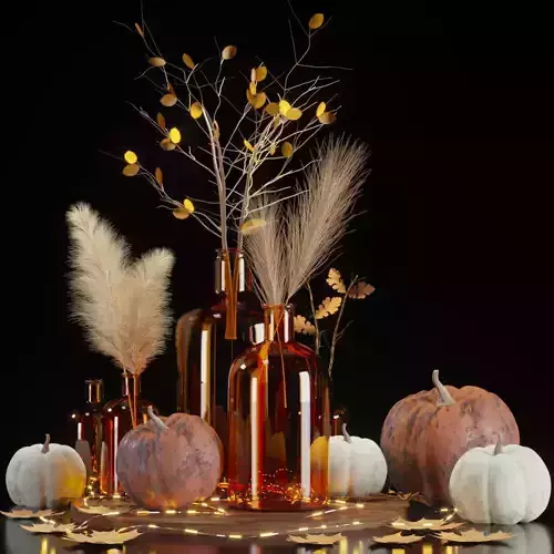 decorative set07-pumpkin decorative set 3D model