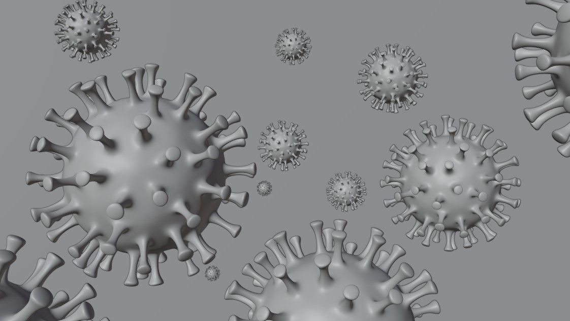 Corona Virus COVID-19 Animated Low-poly 3D model_3