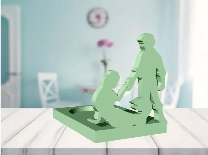 Little Mermaide Candle Holder  3D print model_0