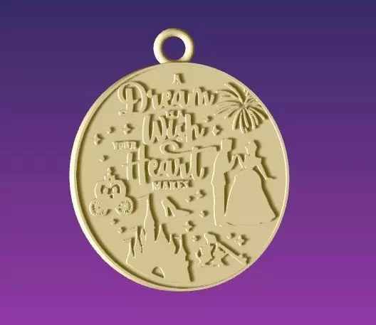 Cinderella Pendant 3D print model