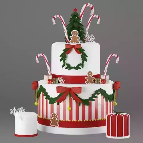  Christmas Cake 3D