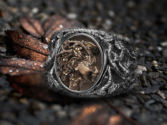 Nymph Dryad ring 3D print model