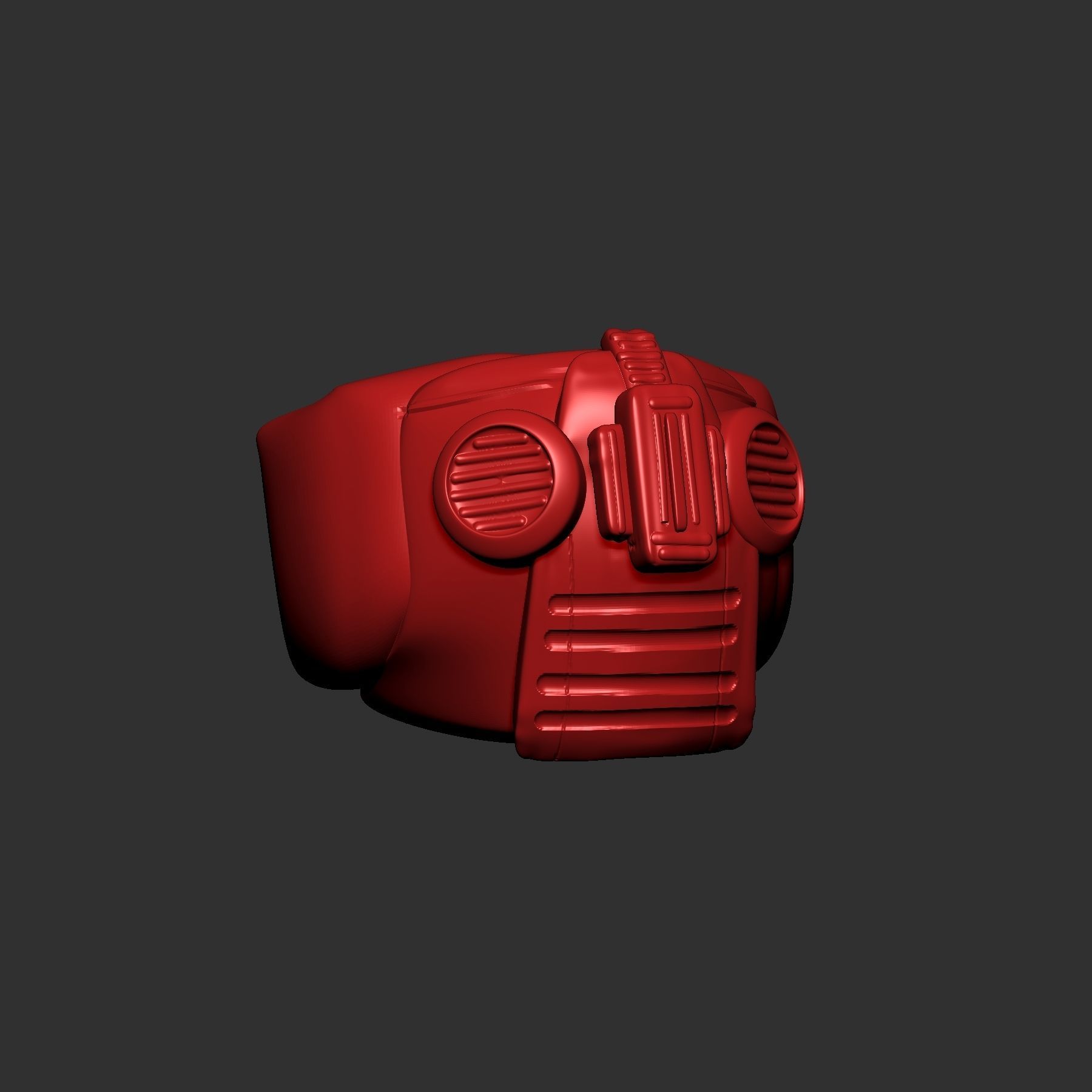 helmet high poly sculpt 3d printable 3D model_3