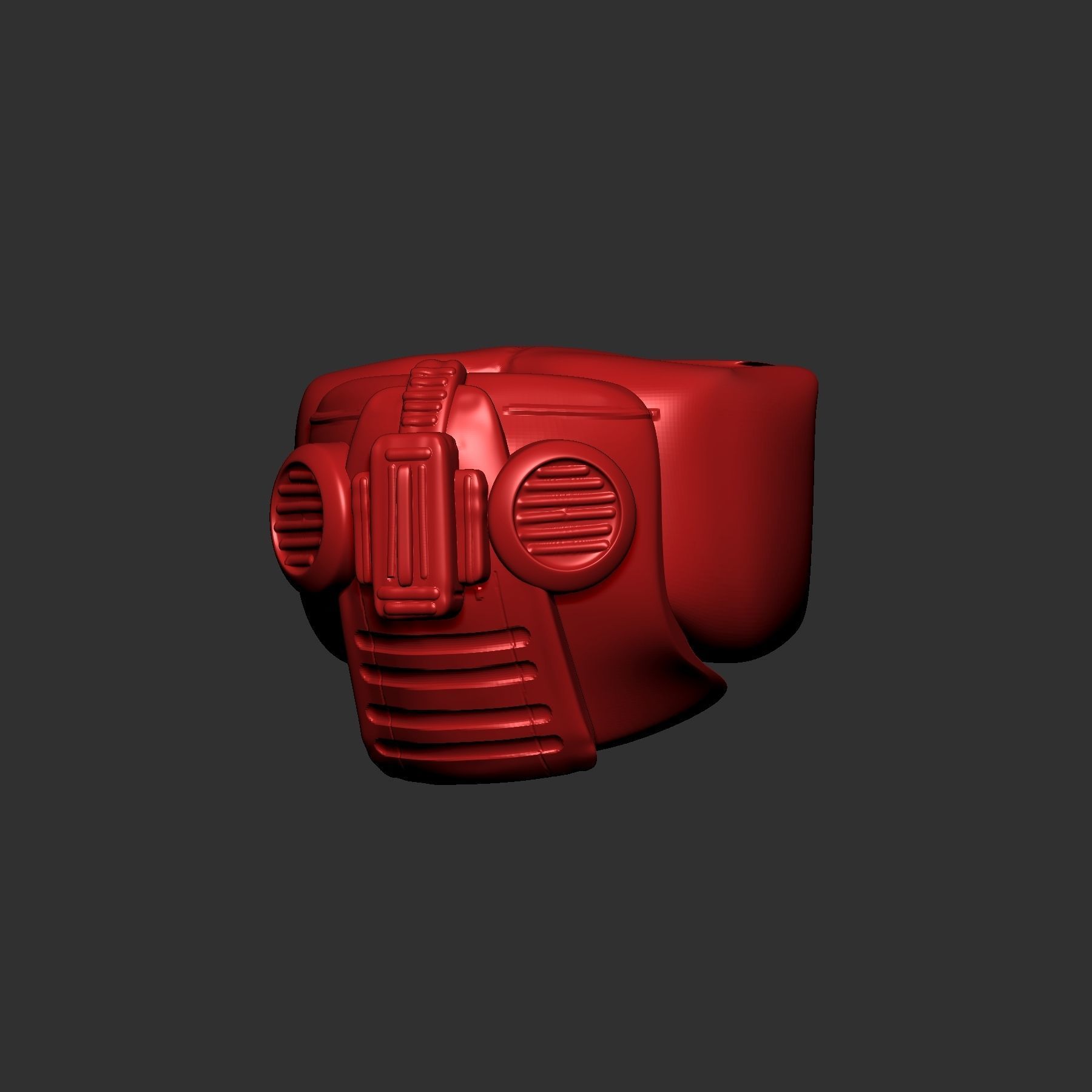 helmet high poly sculpt 3d printable 3D model_2