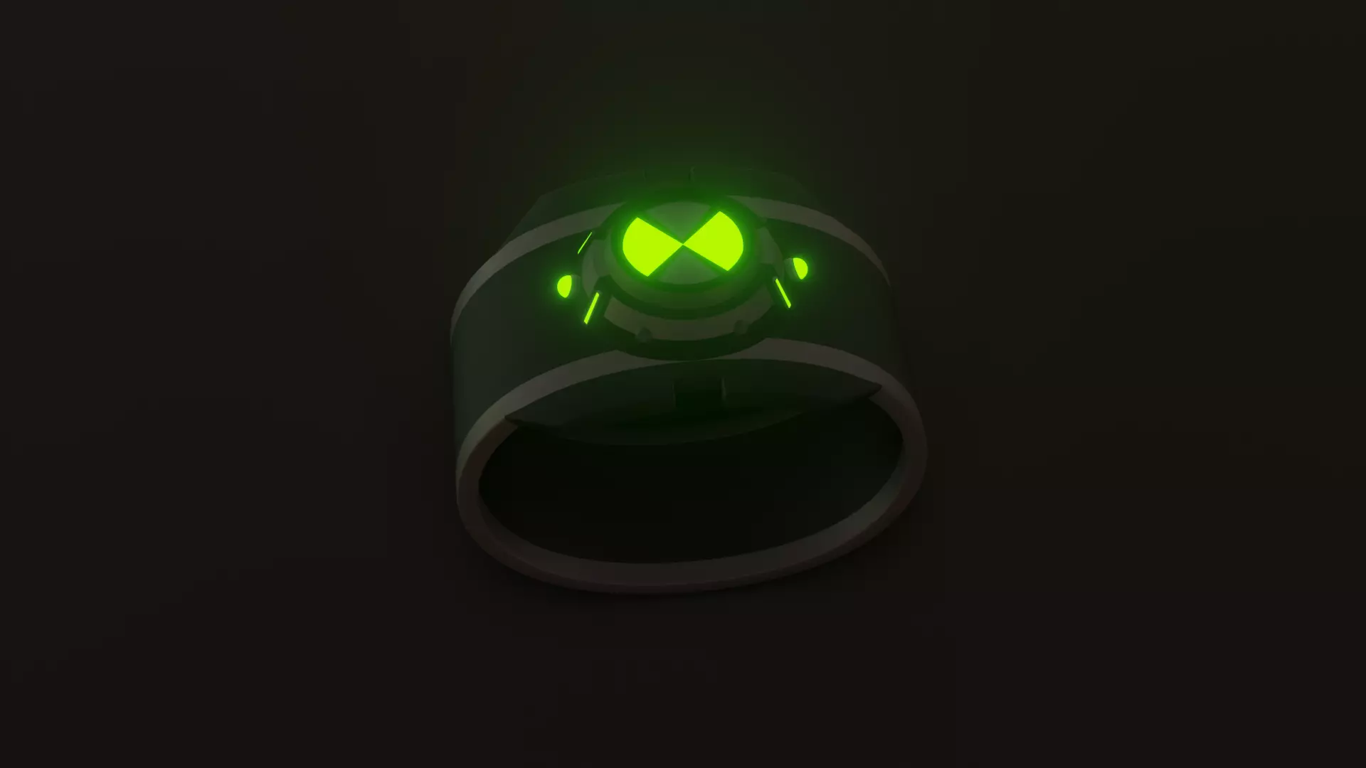 Omnitrix glowing ring Low-poly 3D model_0
