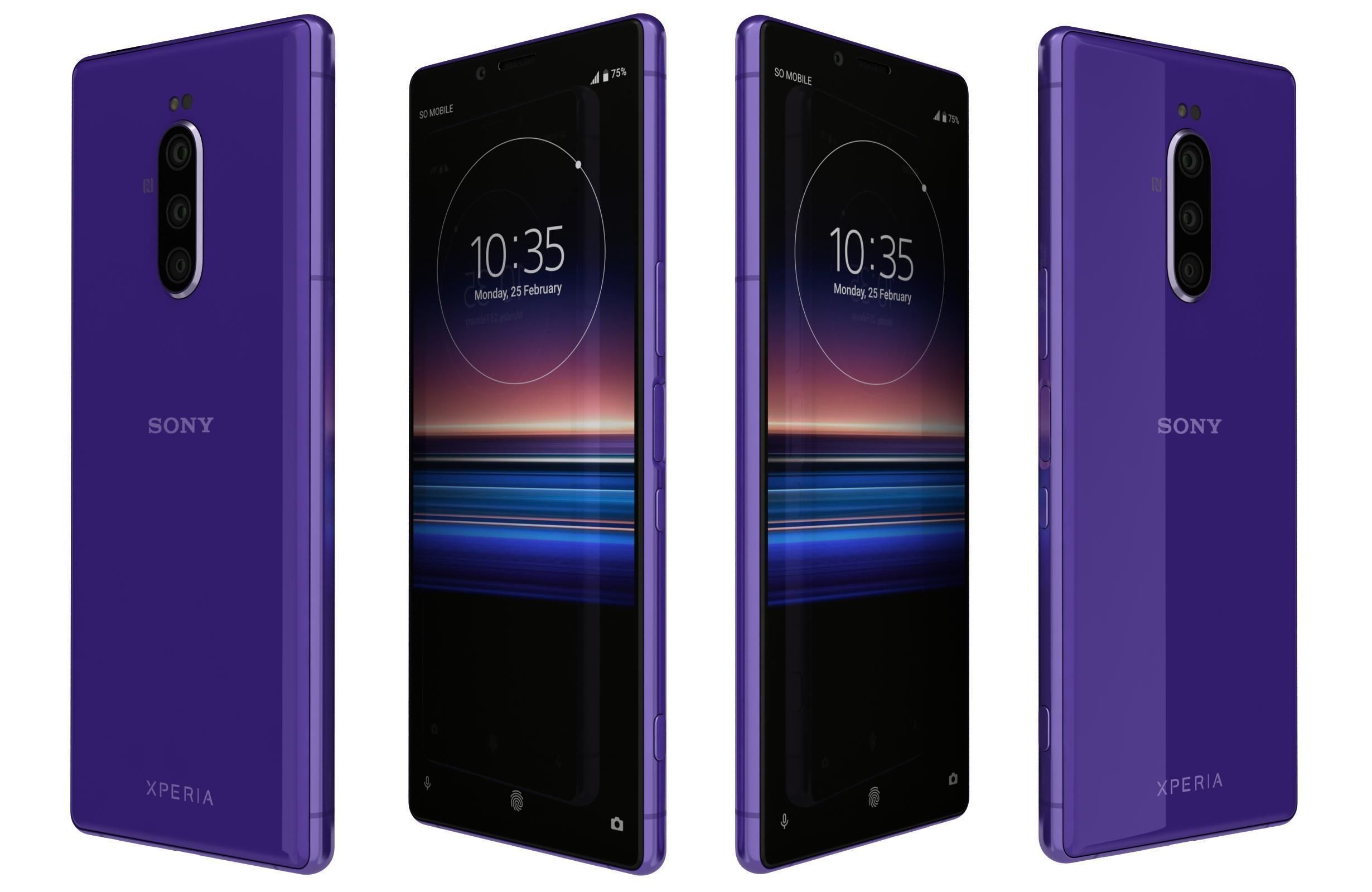 Sony Xperia 1 Mk II And 10 Mk II 3D model_11