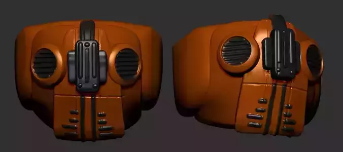 helmet high poly sculpt 3d printable 