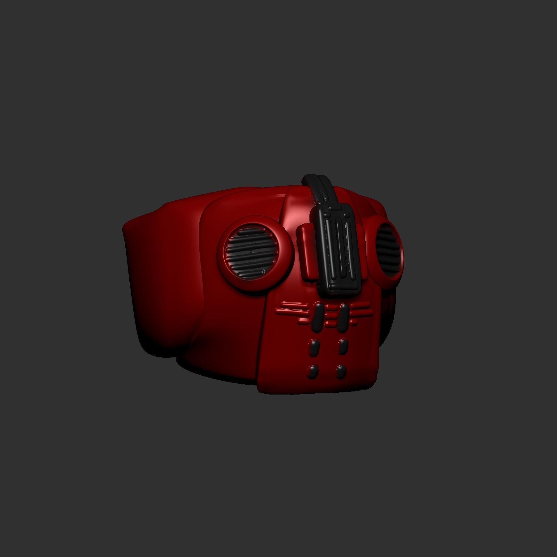 helmet high poly sculpt 3d printable  3D model_3