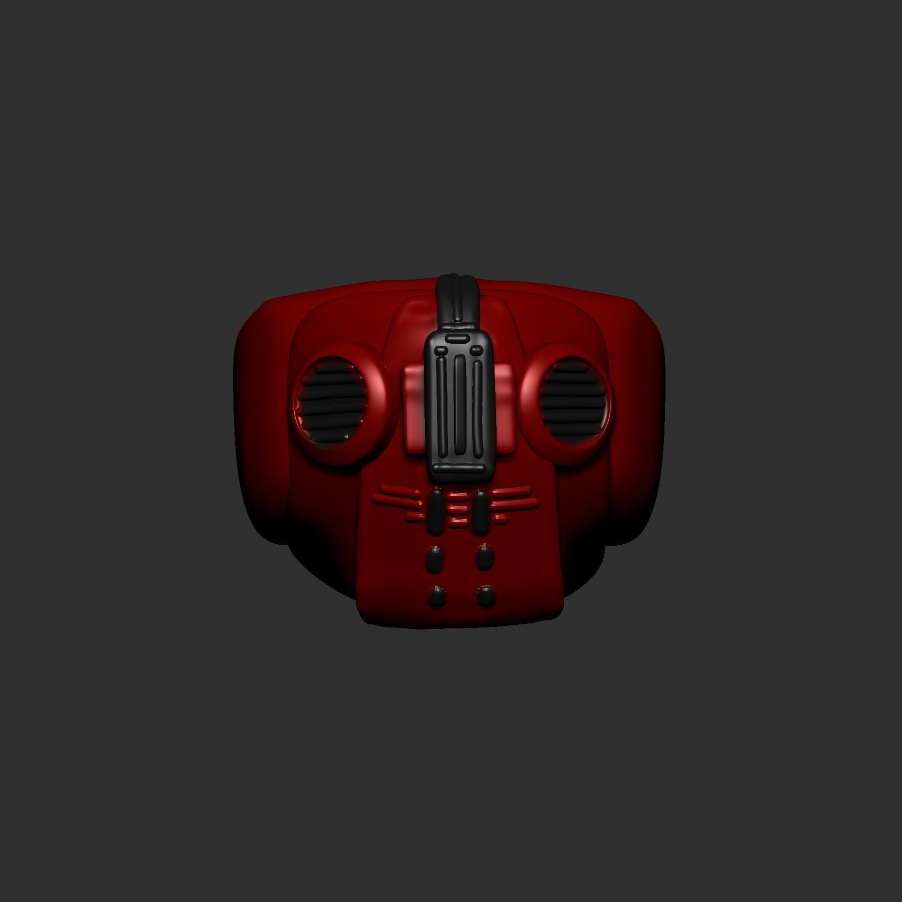 helmet high poly sculpt 3d printable  3D model_1