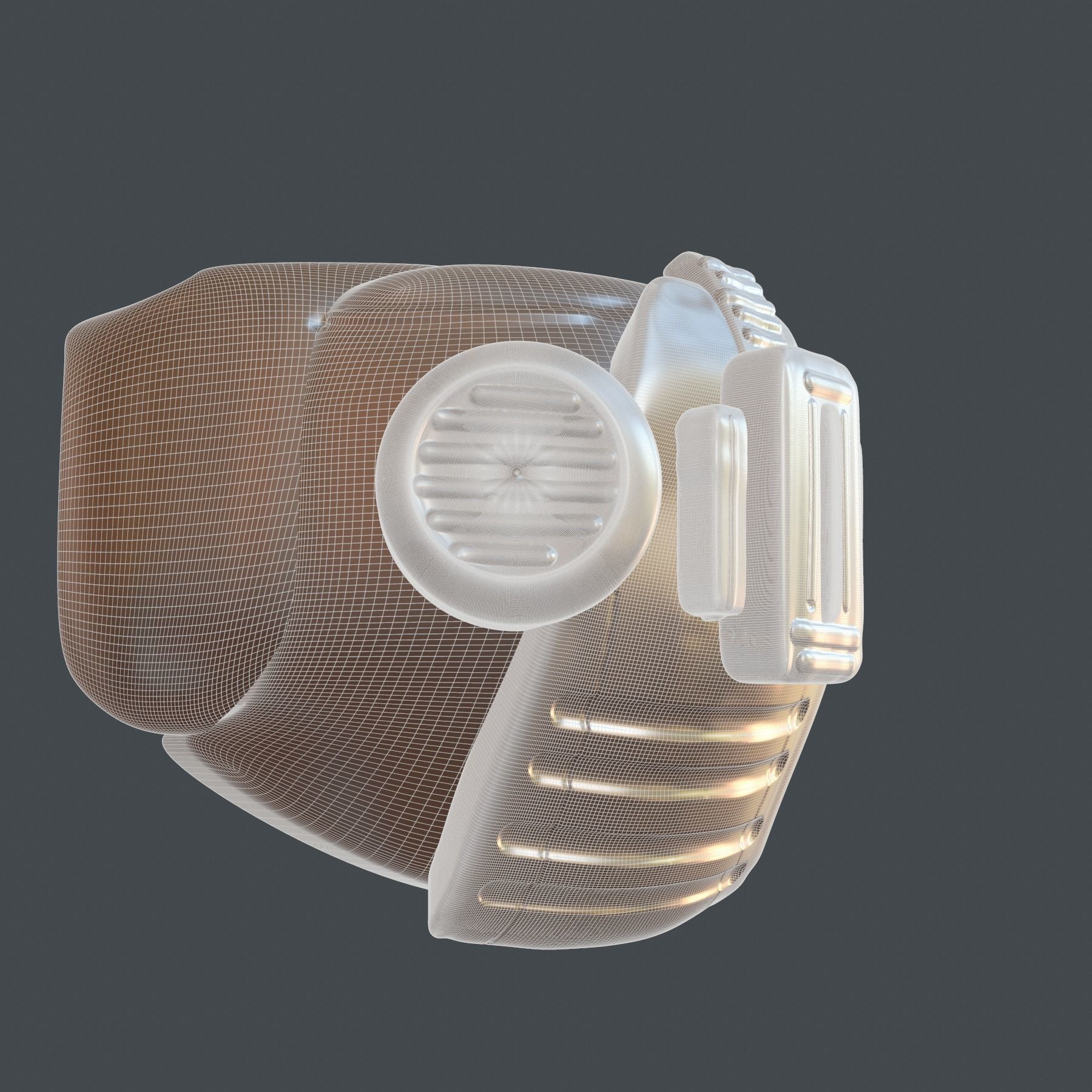helmet high poly sculpt 3d printable  3D model_6