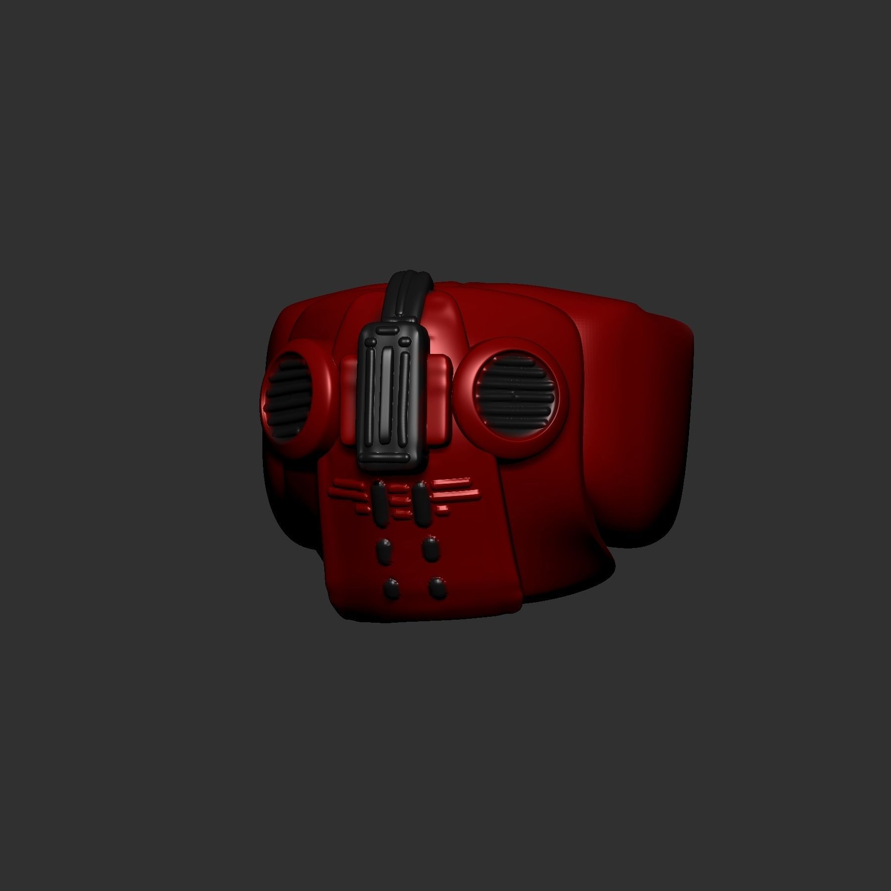helmet high poly sculpt 3d printable  3D model_2