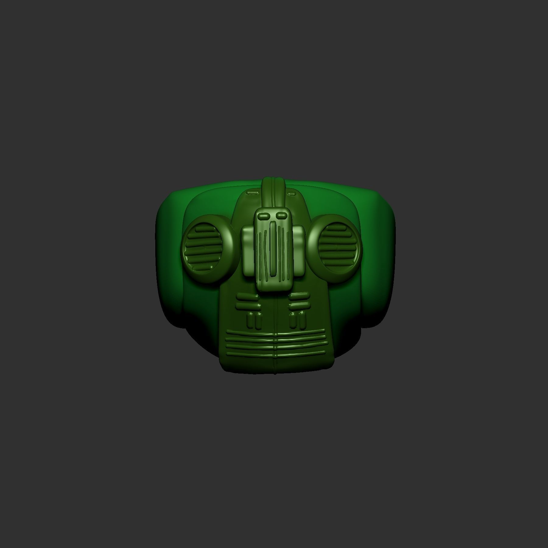 helmet high poly sculpt 3d printable 3D model_1