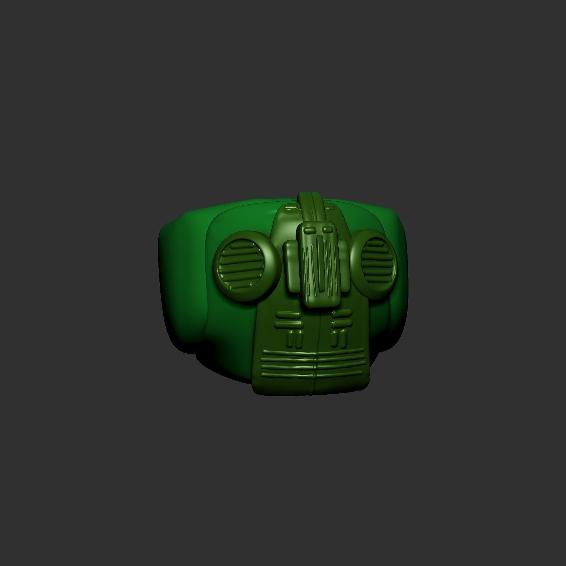 helmet high poly sculpt 3d printable 3D model_2