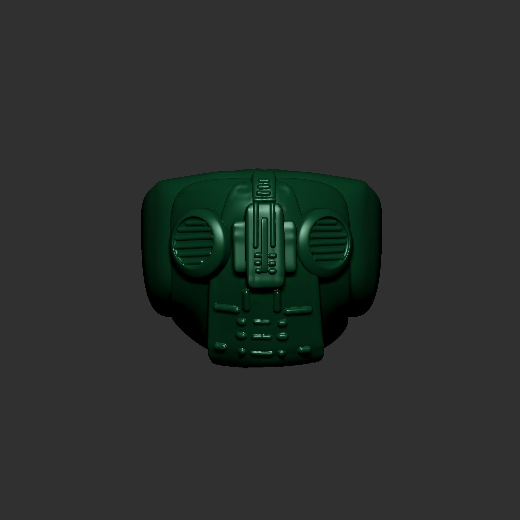 helmet high poly sculpt 3d printable  3D model_1