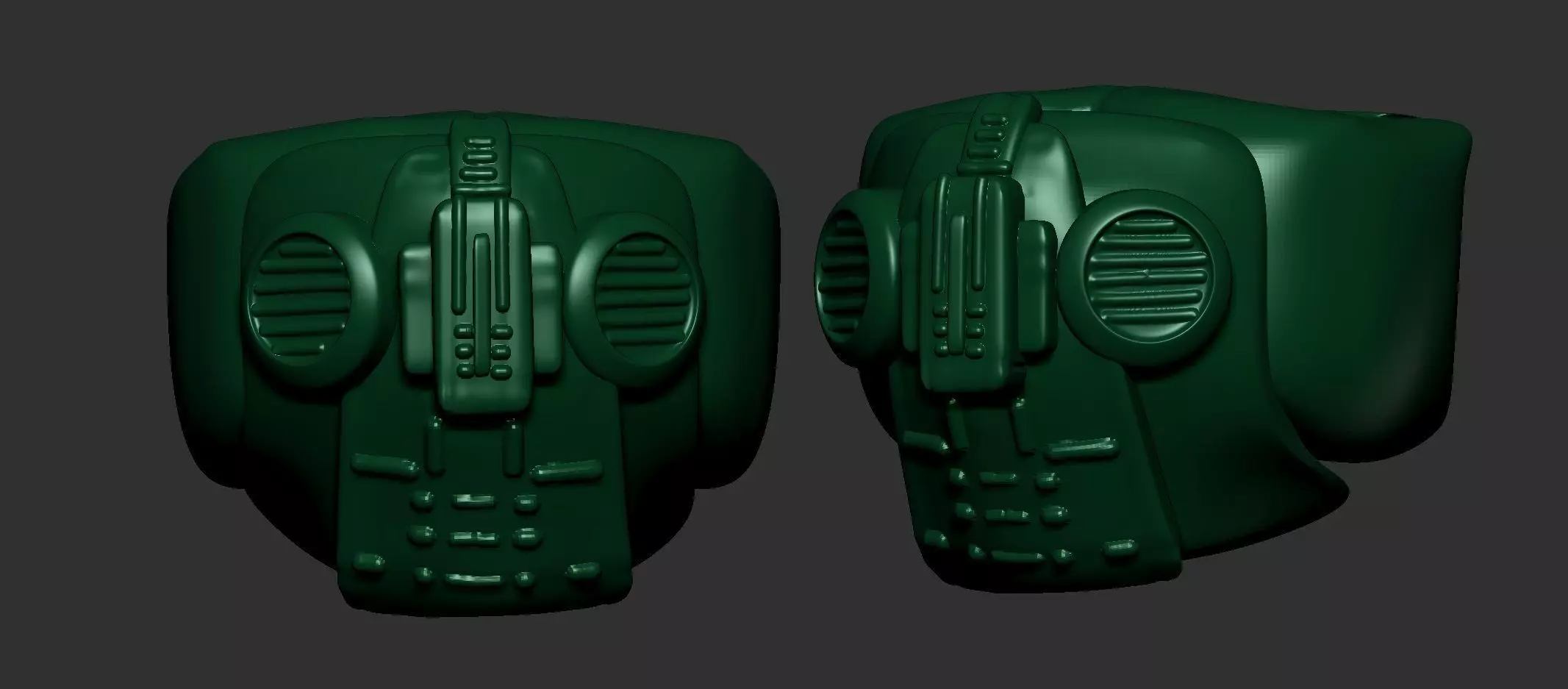 helmet high poly sculpt 3d printable  3D model_0