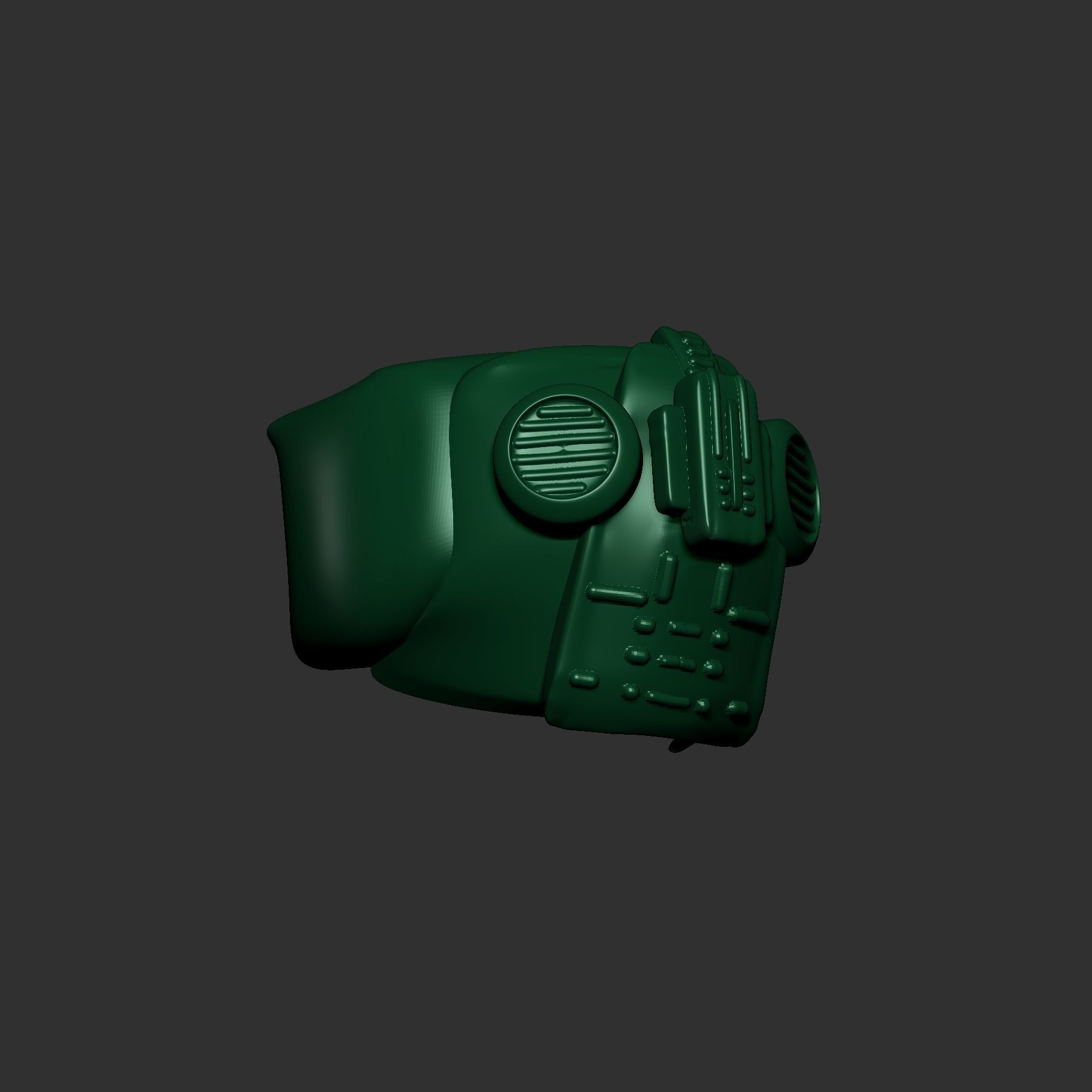 helmet high poly sculpt 3d printable  3D model_4