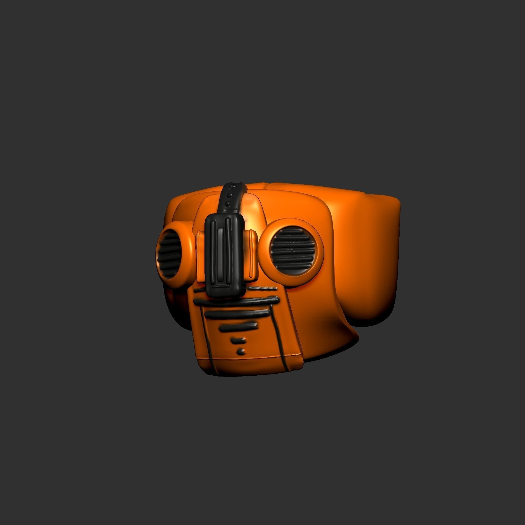 helmet high poly sculpt 3d printable 3D model_2