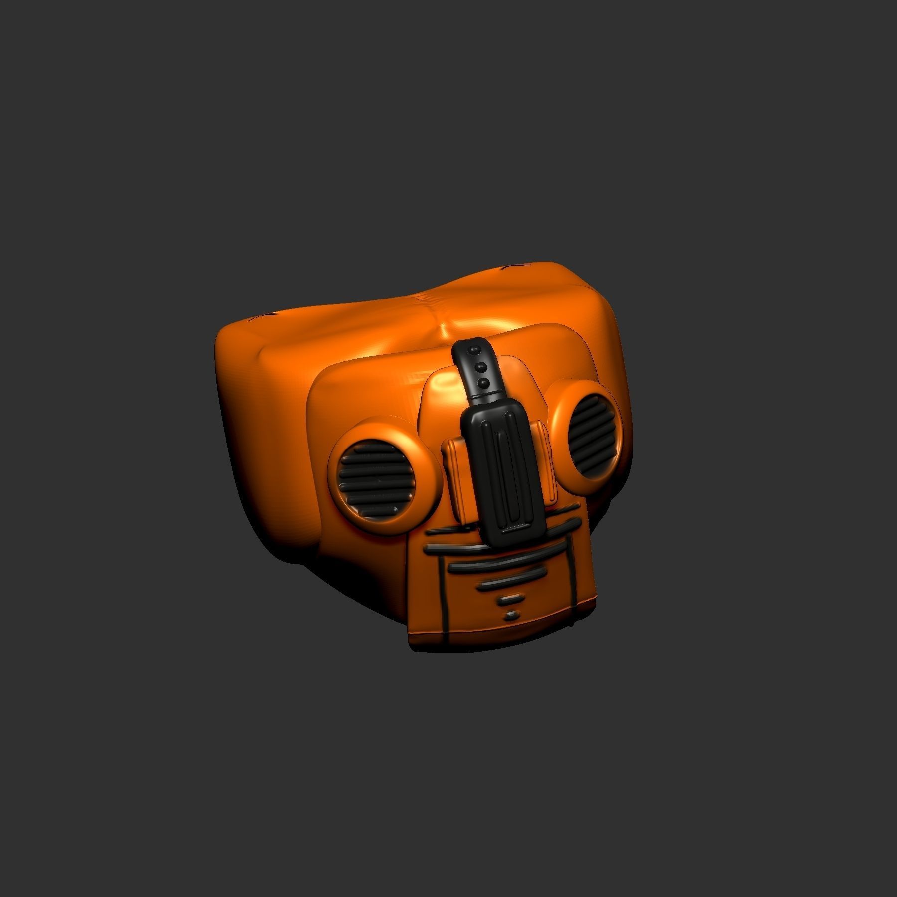 helmet high poly sculpt 3d printable 3D model_4