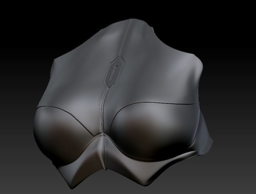 Female Mandalorian Chest armor plate Mando Beskar Sabine 3D 3D print model_1