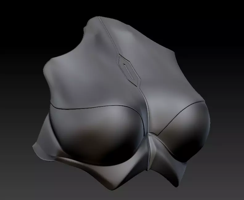 Female Mandalorian Chest armor plate Mando Beskar Sabine 3D 3D print model_0