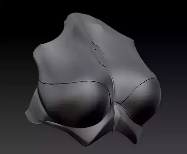 Female Mandalorian Chest armor plate Mando Beskar Sabine 3D 3D print model