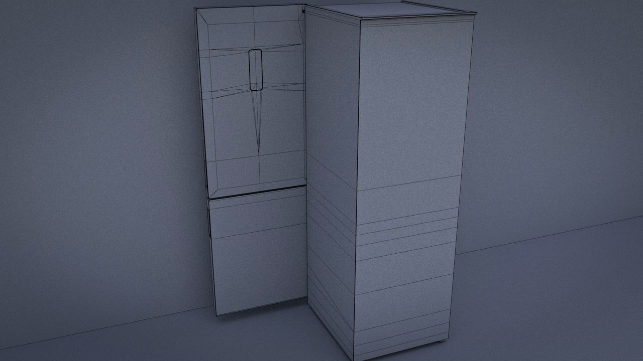 Refrigerator 3D model_2